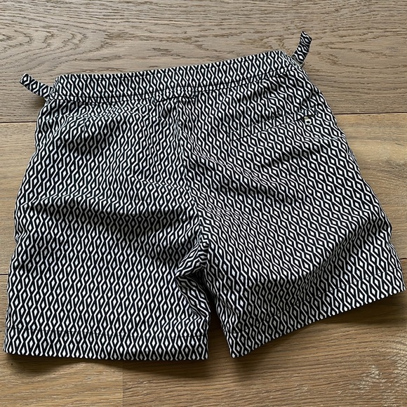 Orlebar Brown Bulldog Night Iris White Alado Geometric Mid-Length Swim Shorts. - Picture 11 of 12